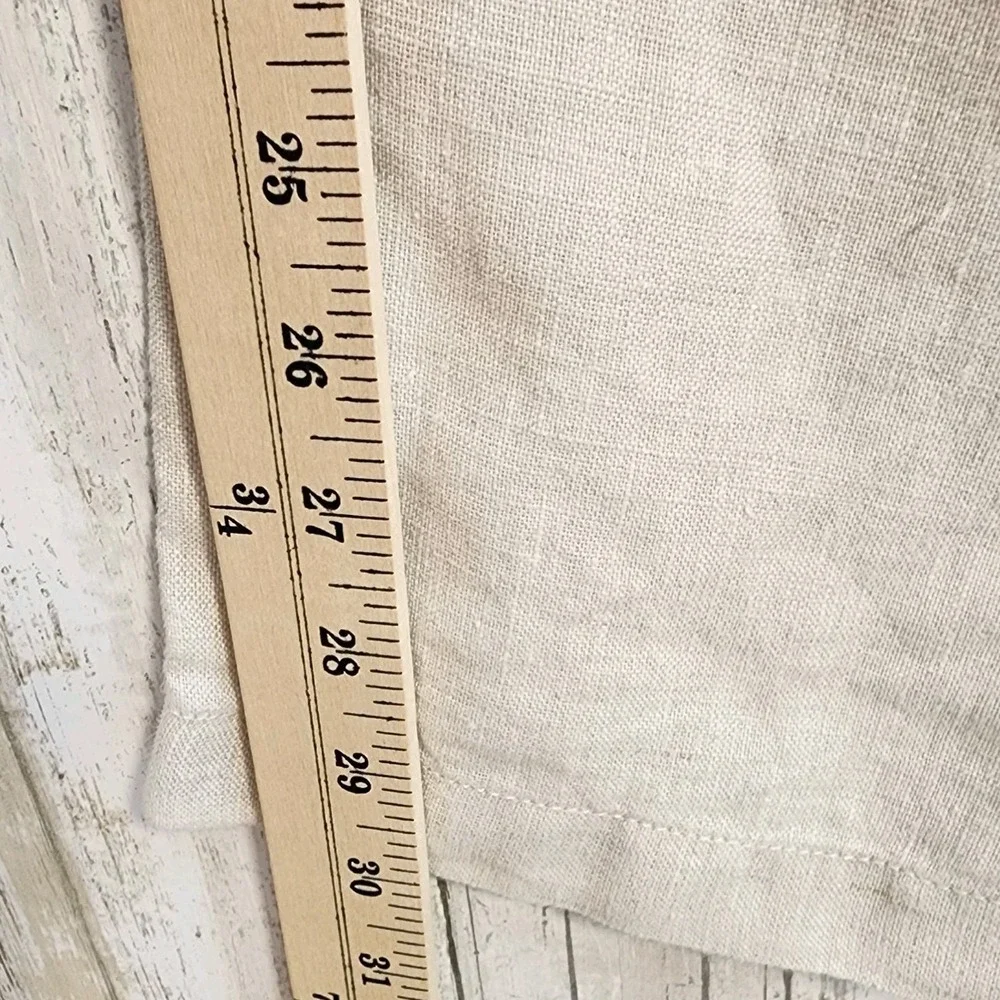 Caribbean Men's Pants Cargo Linen Size 40x32 Beige Beach Lightweight Casual